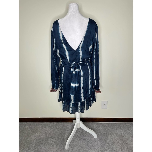 Anthropologie Verb by Pallavi Singhee Blue White Tie Dye Dress size Medium - Picture 9 of 14
